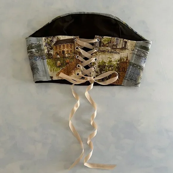 Vintage WKND Cottagecloth Corset Lace Up Bustier Top - Picture 5 of 8